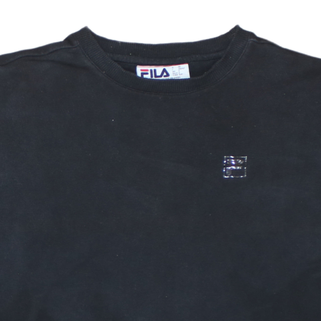 Mens UK Size S FILA Black Pullover Sweatshirt