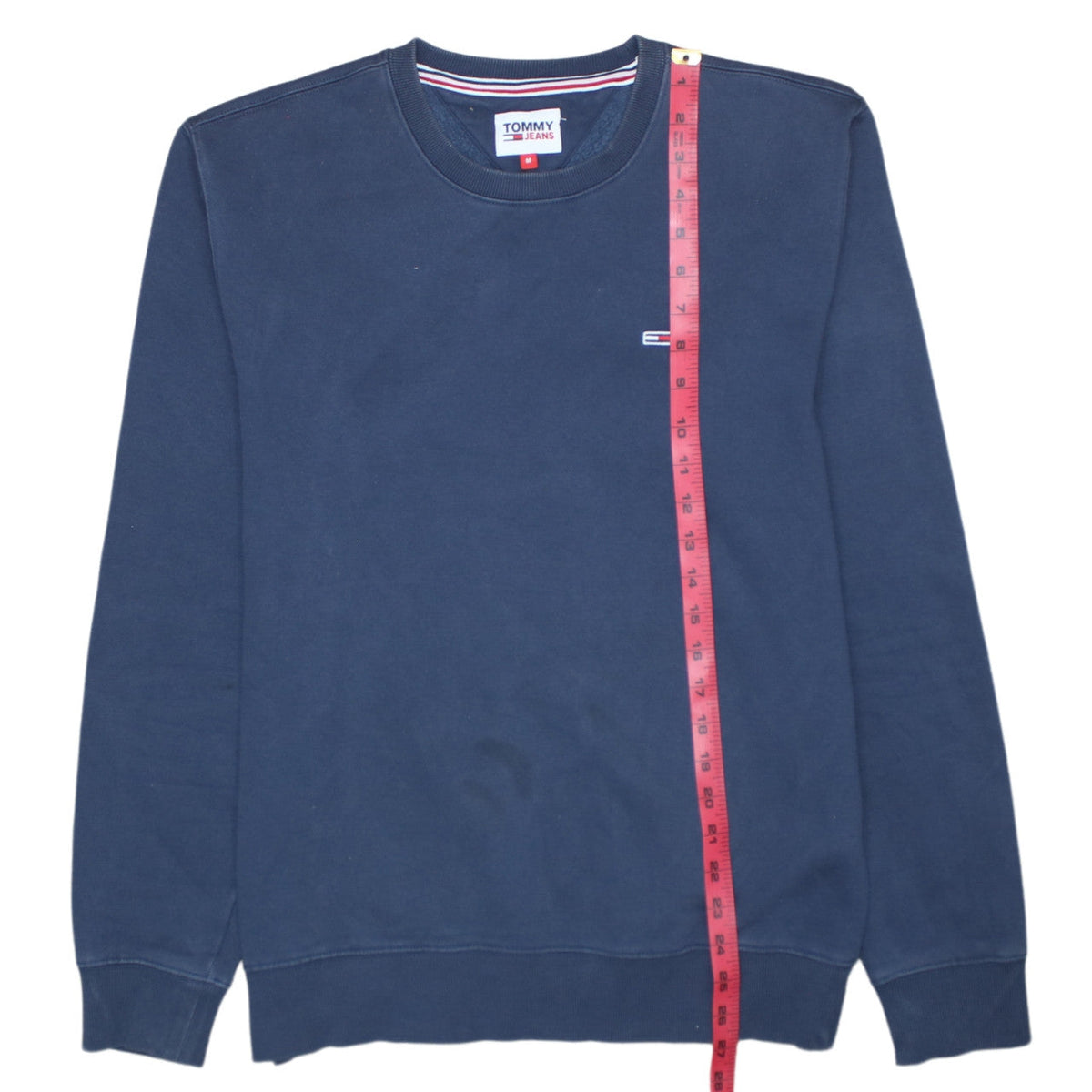 Mens UK Size M Tommy Jeans Blue Pullover Sweatshirt