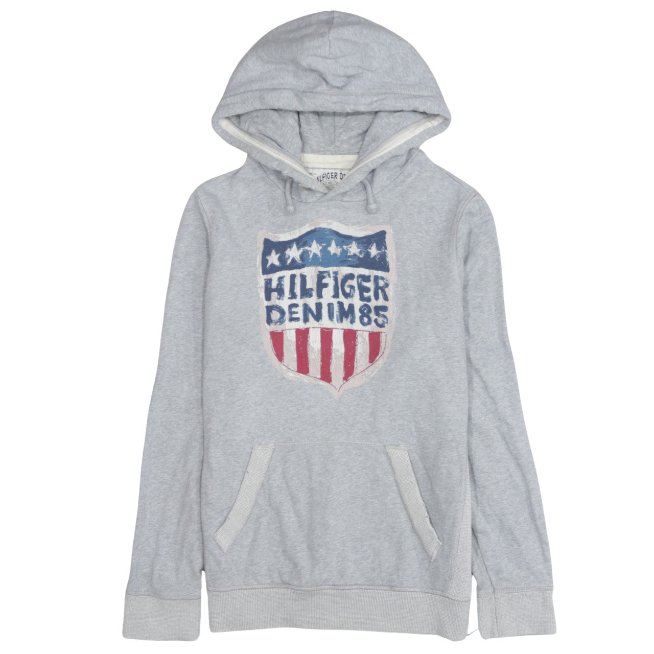 Mens UK Size M Hilfiger Denim Grey Pullover Hoodie