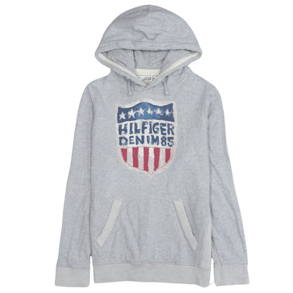 Mens UK Size M Hilfiger Denim Grey Pullover Hoodie