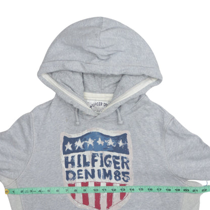Mens UK Size M Hilfiger Denim Grey Pullover Hoodie