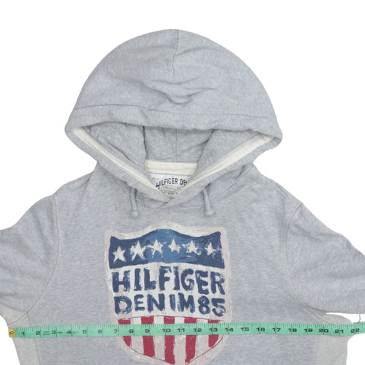 Mens UK Size M Hilfiger Denim Grey Pullover Hoodie
