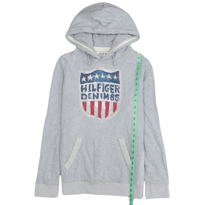 Mens UK Size M Hilfiger Denim Grey Pullover Hoodie