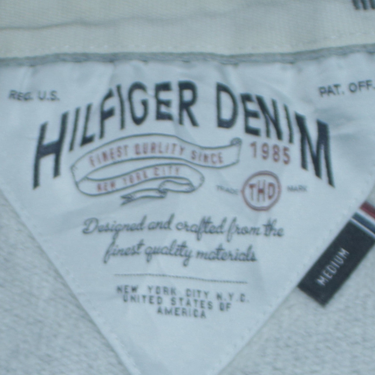 Mens UK Size M Hilfiger Denim Grey Pullover Hoodie