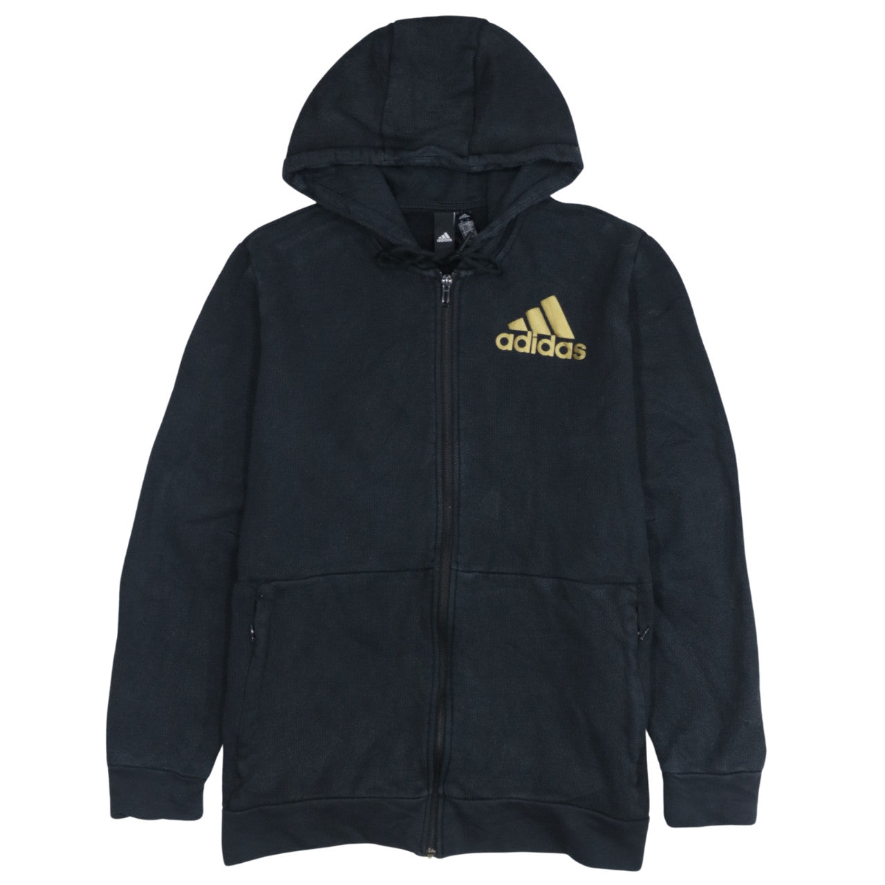 Mens UK Size L adidas Black Full Zip Hoodie