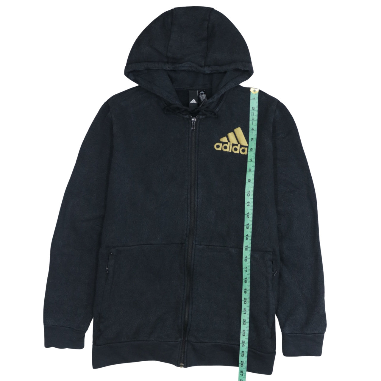 Mens UK Size L adidas Black Full Zip Hoodie