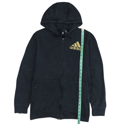 Mens UK Size L adidas Black Full Zip Hoodie