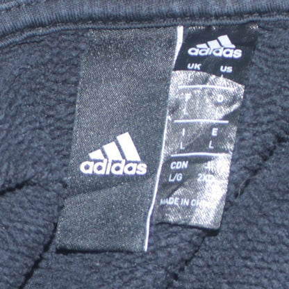 Mens UK Size L adidas Black Full Zip Hoodie