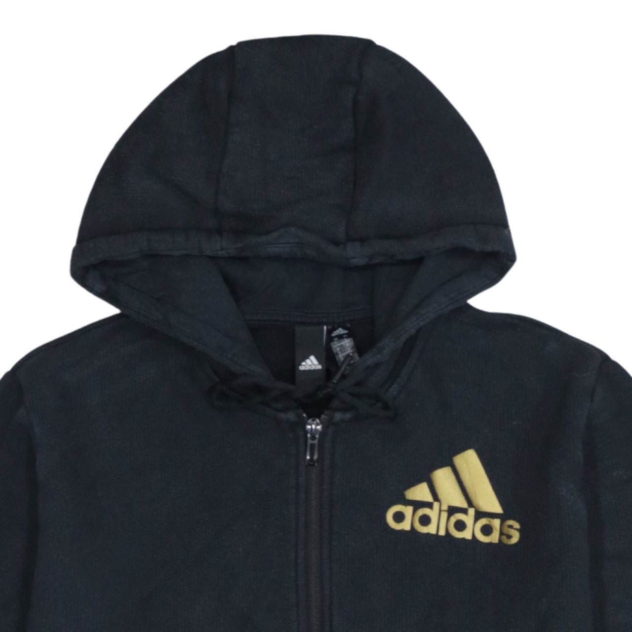 Mens UK Size L adidas Black Full Zip Hoodie