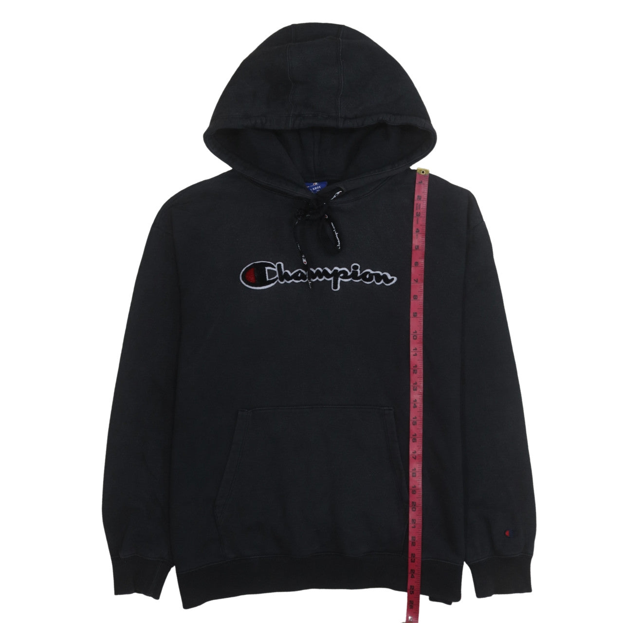 Mens UK Size L Champion Black Pullover Hoodie