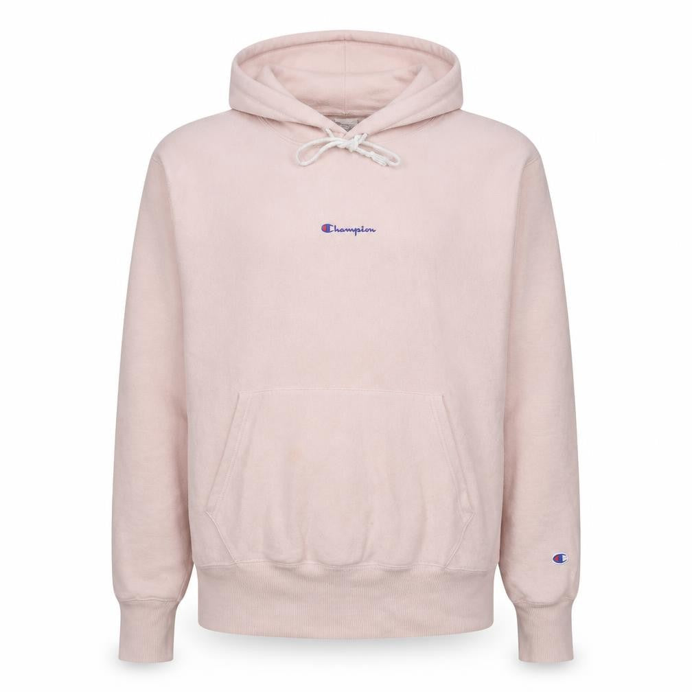 Mens UK Size M Champion Pink Pullover Hoodie
