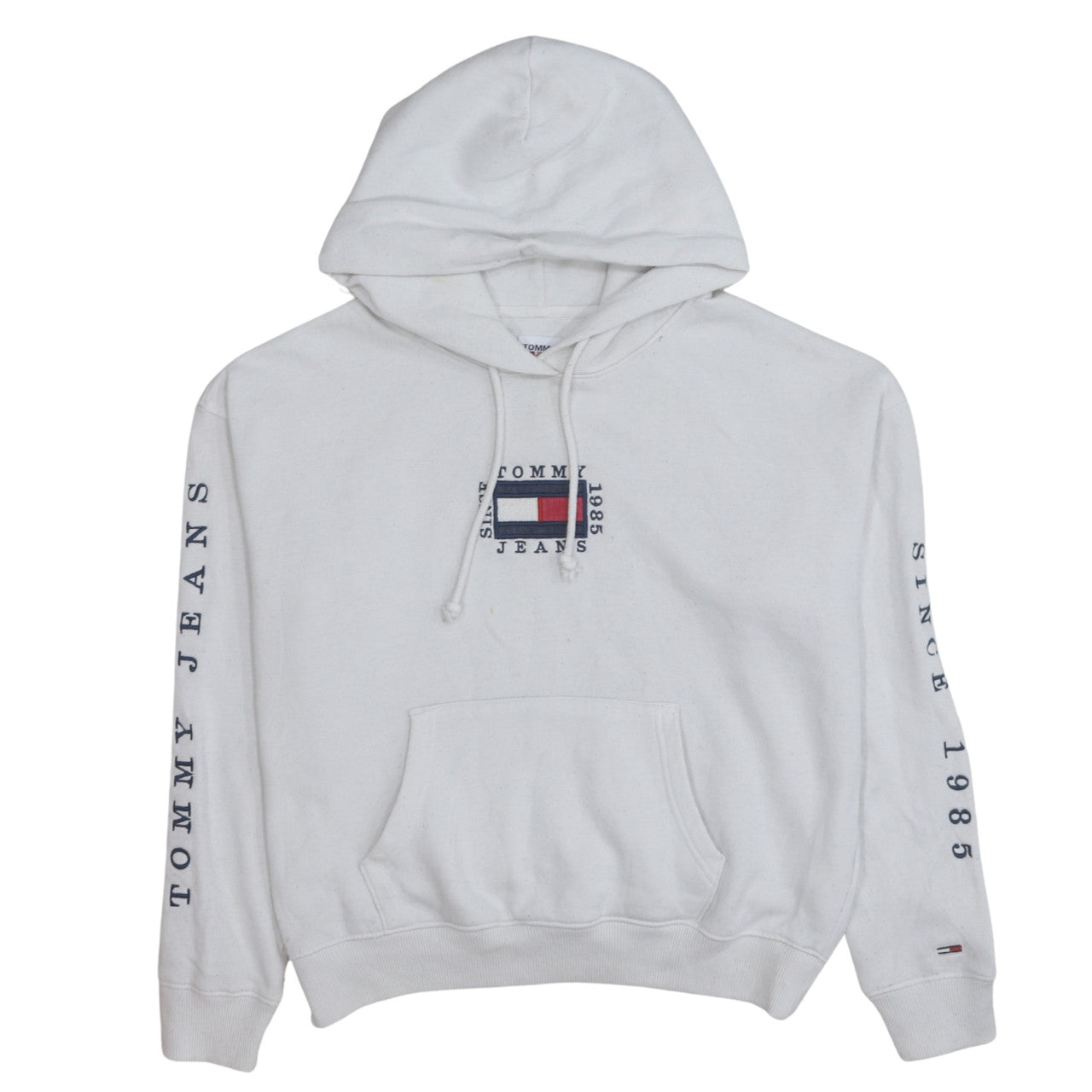 Mens UK Size M Tommy Jeans White Pullover Hoodie