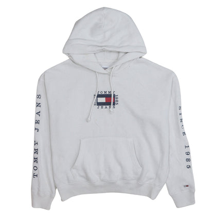 Mens UK Size M Tommy Jeans White Pullover Hoodie