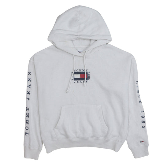 Mens UK Size M Tommy Jeans White Pullover Hoodie