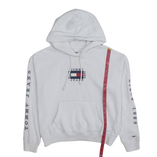 Mens UK Size M Tommy Jeans White Pullover Hoodie