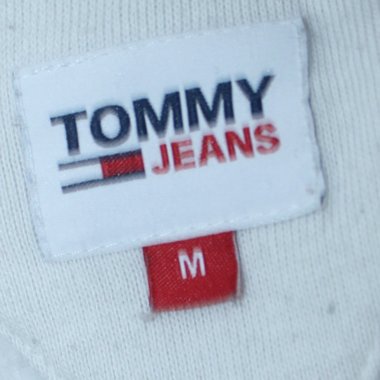Mens UK Size M Tommy Jeans White Pullover Hoodie