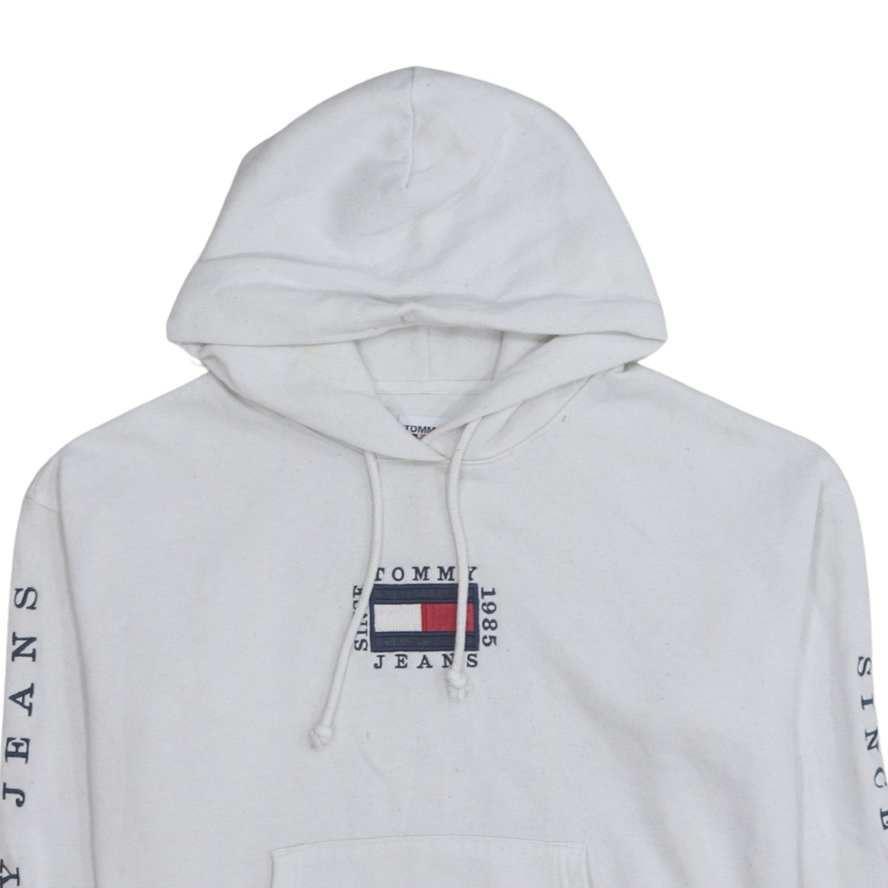 Mens UK Size M Tommy Jeans White Pullover Hoodie
