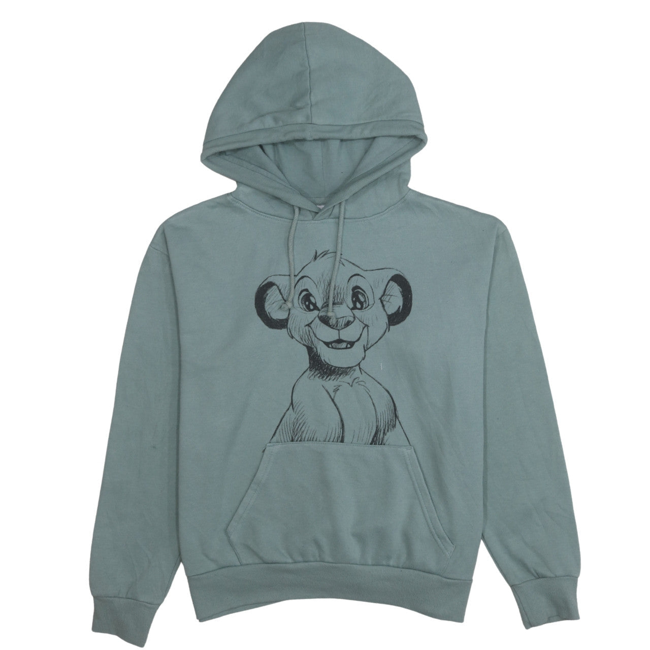 Womens UK Size 10 Disney Green Pullover Hoodie