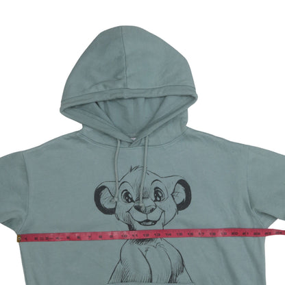 Womens UK Size 10 Disney Green Pullover Hoodie