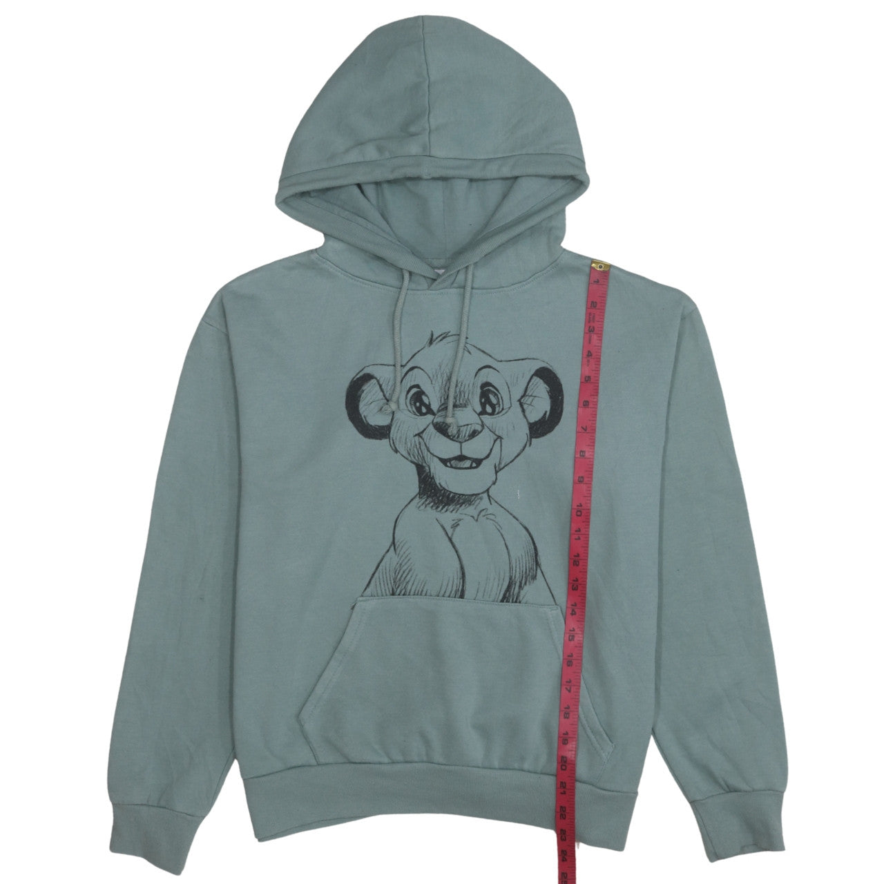 Womens UK Size 10 Disney Green Pullover Hoodie