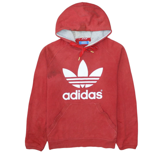Mens UK Size S adidas Red Pullover Hoodie