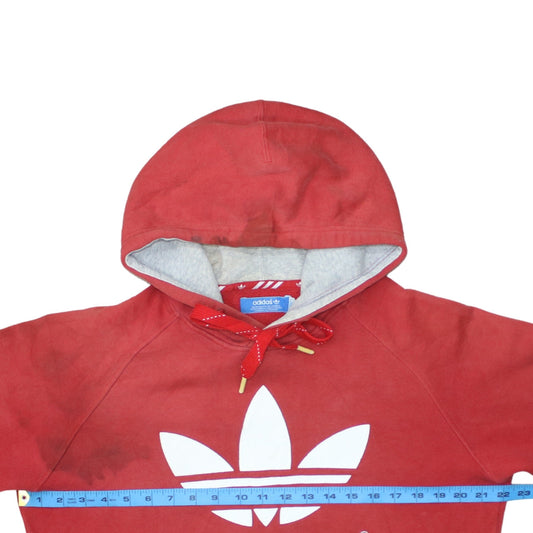 Mens UK Size S adidas Red Pullover Hoodie