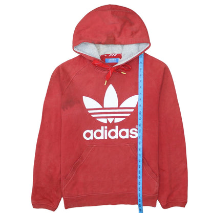 Mens UK Size S adidas Red Pullover Hoodie