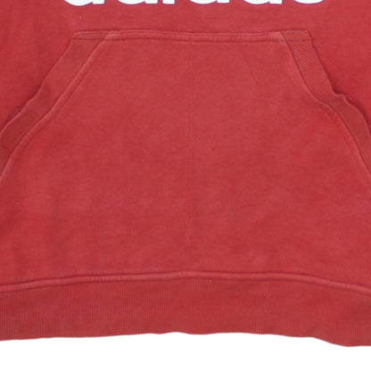 Mens UK Size S adidas Red Pullover Hoodie