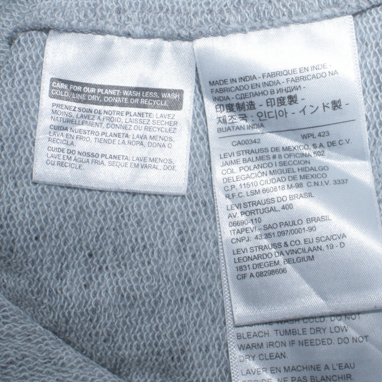 Mens UK Size L Levi's Grey Pullover Hoodie