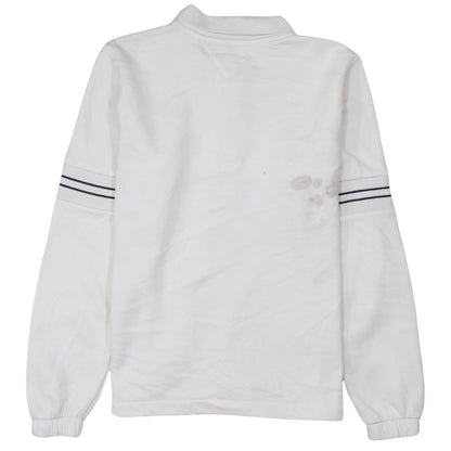 Mens UK Size M Tommy Hilfiger White Henley Sweatshirt