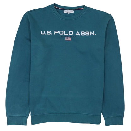 Mens UK Size L U.S. Polo Assn. Blue Pullover Sweatshirt