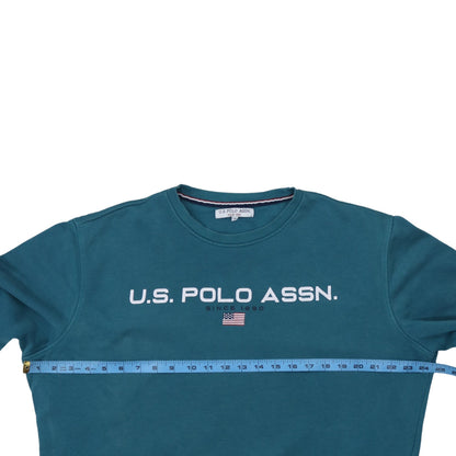 Mens UK Size L U.S. Polo Assn. Blue Pullover Sweatshirt