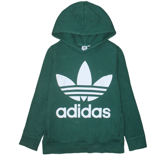 Womens UK Size 12 adidas Green Pullover Hoodie