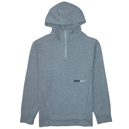 Mens UK Size S PUMA Grey 1/2 Zip Hoodie