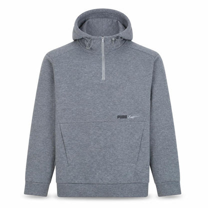Mens UK Size S PUMA Grey 1/2 Zip Hoodie