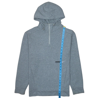 Mens UK Size S PUMA Grey 1/2 Zip Hoodie