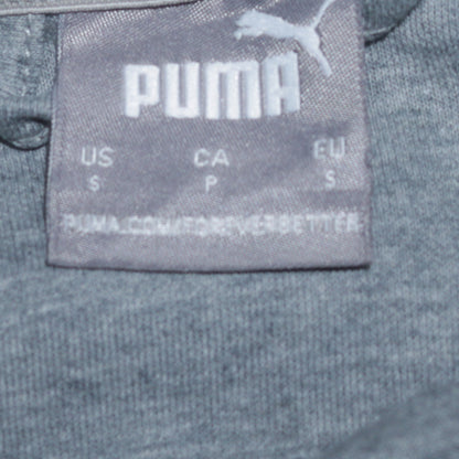 Mens UK Size S PUMA Grey 1/2 Zip Hoodie