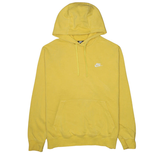 Mens UK Size L Nike Yellow Pullover Hoodie