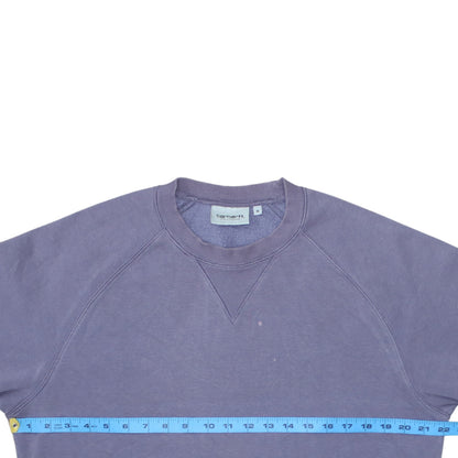 Mens UK Size M Carhartt Purple Pullover Sweatshirt