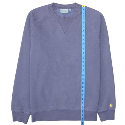 Mens UK Size M Carhartt Purple Pullover Sweatshirt