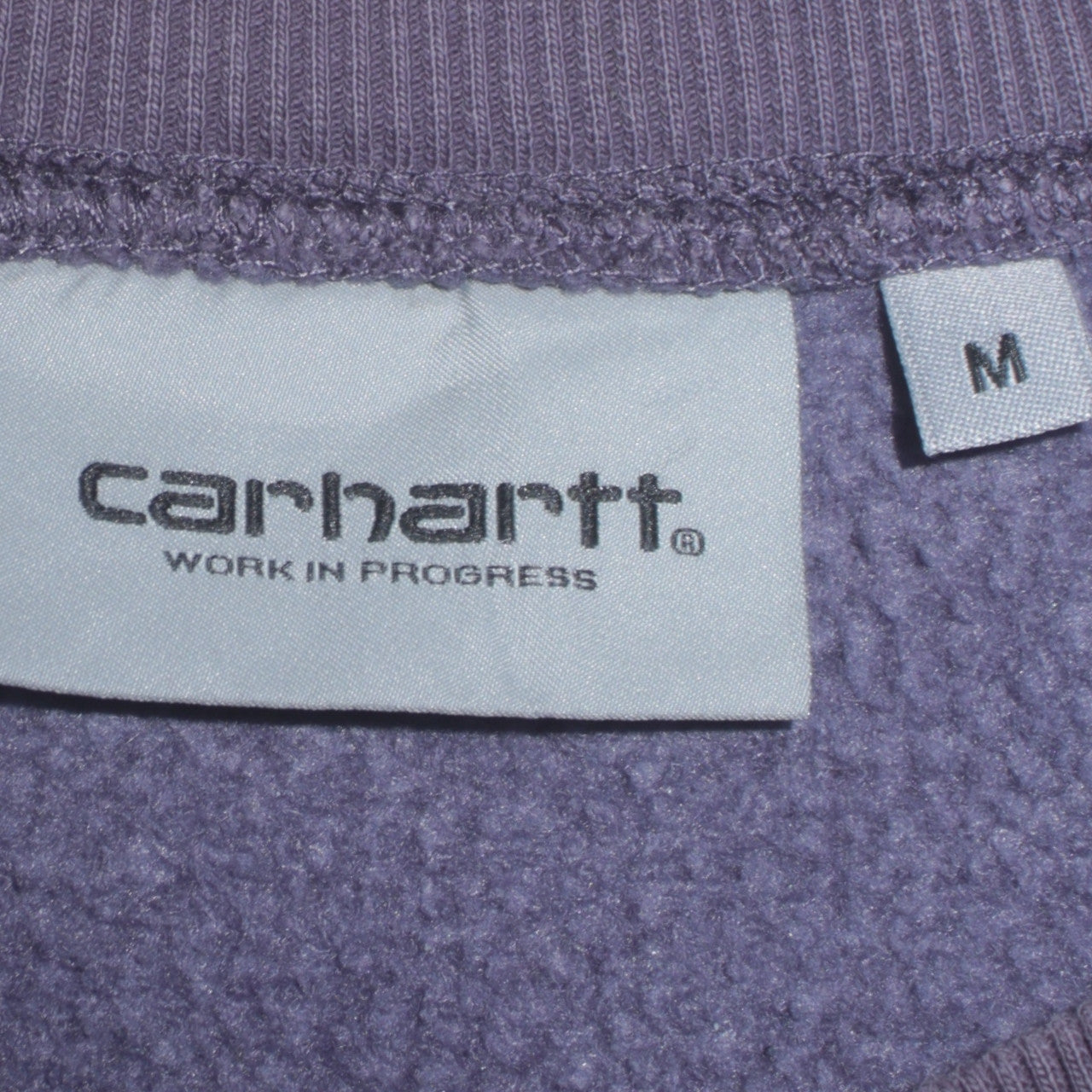 Mens UK Size M Carhartt Purple Pullover Sweatshirt
