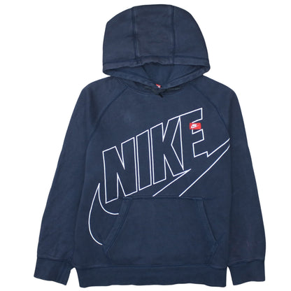 Mens UK Size L Nike Blue Pullover Hoodie