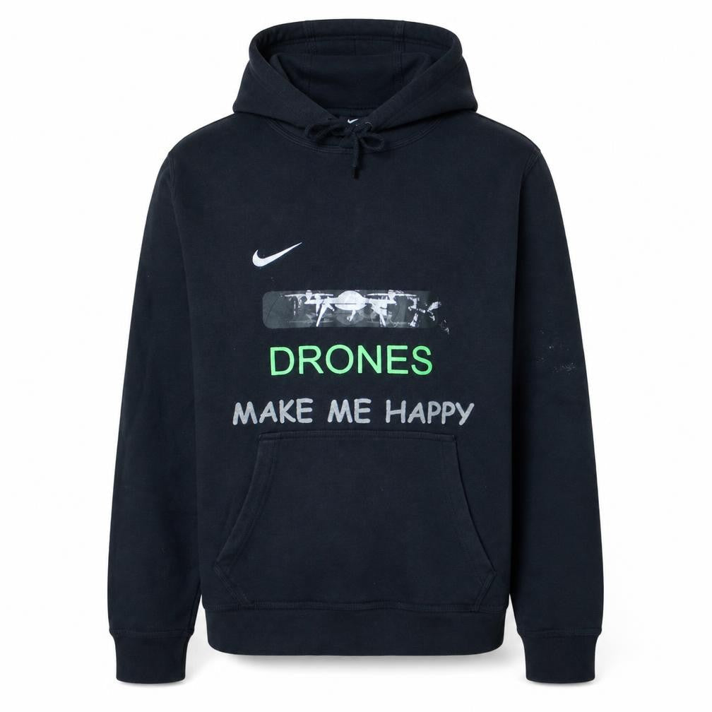 Mens UK Size M Nike Black Pullover Hoodie