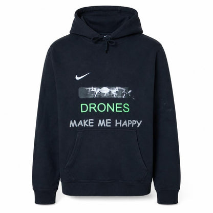 Mens UK Size M Nike Black Pullover Hoodie