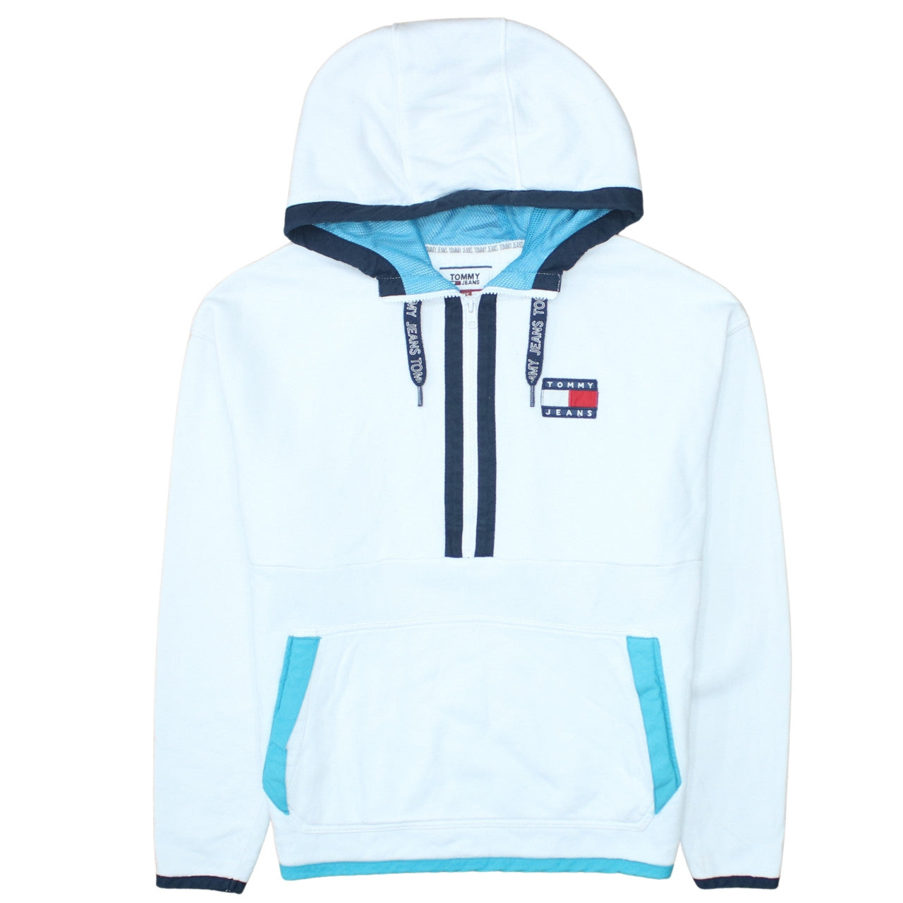 Mens UK Size XS Tommy Jeans White Pullover Hoodie