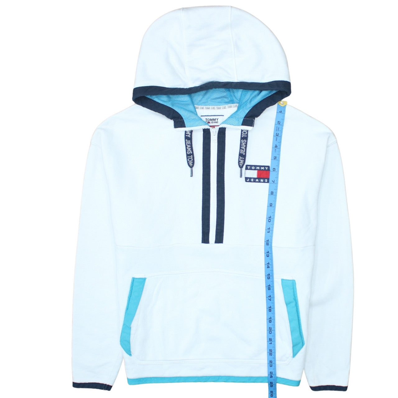 Mens UK Size XS Tommy Jeans White Pullover Hoodie