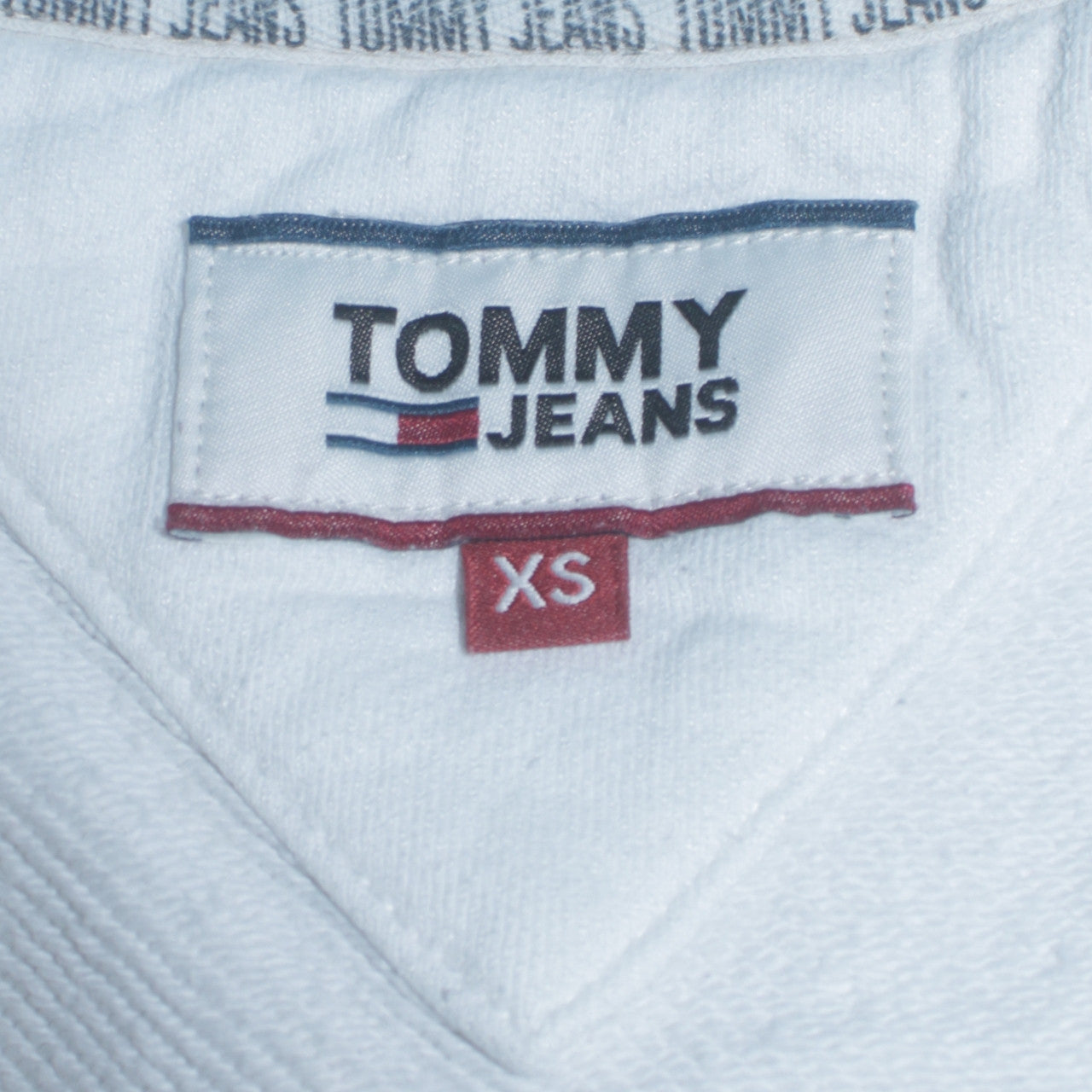 Mens UK Size XS Tommy Jeans White Pullover Hoodie