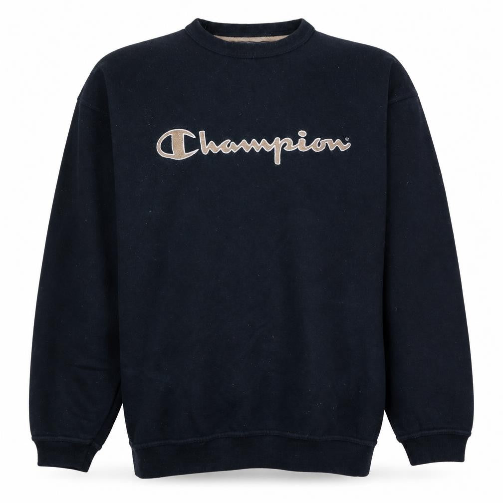 Mens UK Size XL Champion Black Pullover Sweatshirt