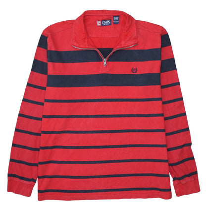 Mens UK Size 2XL Chaps Red Henley Sweatshirt