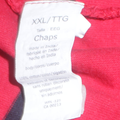 Mens UK Size 2XL Chaps Red Henley Sweatshirt